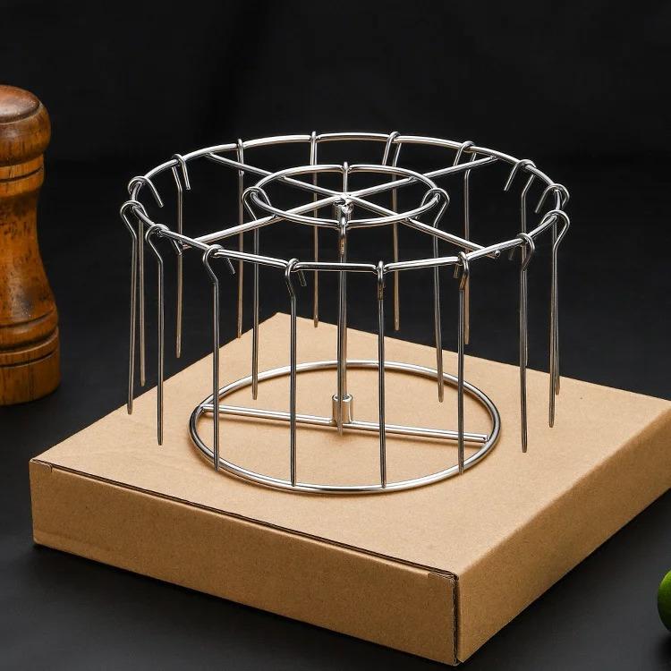 Air Fryer Stainless Steel Vertical Grill Rack Detachable String Grill Vertical Barbecue Skewer Bracket