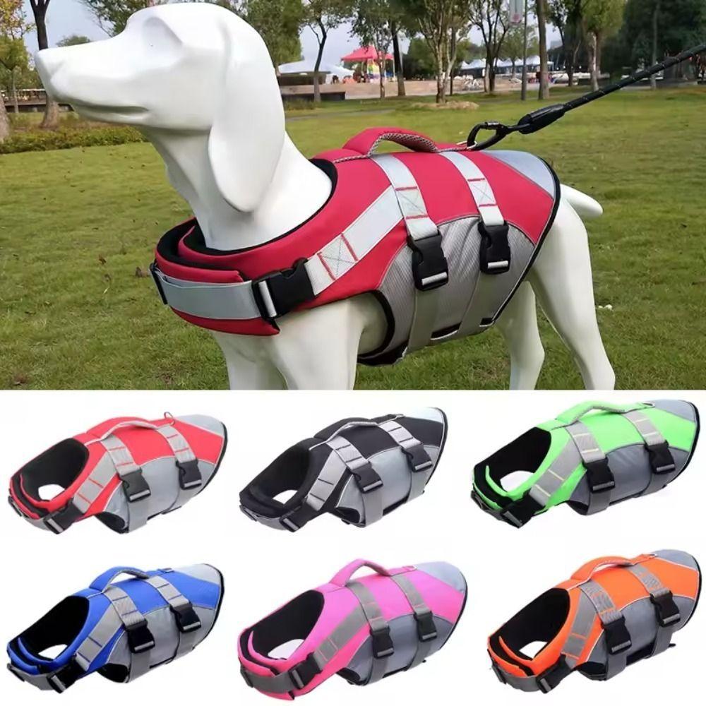 Adjustable Dog Life Jacket Reflective Dog Swimsuit Pet Supplies Pet Safety Vest  Spring/Summer
