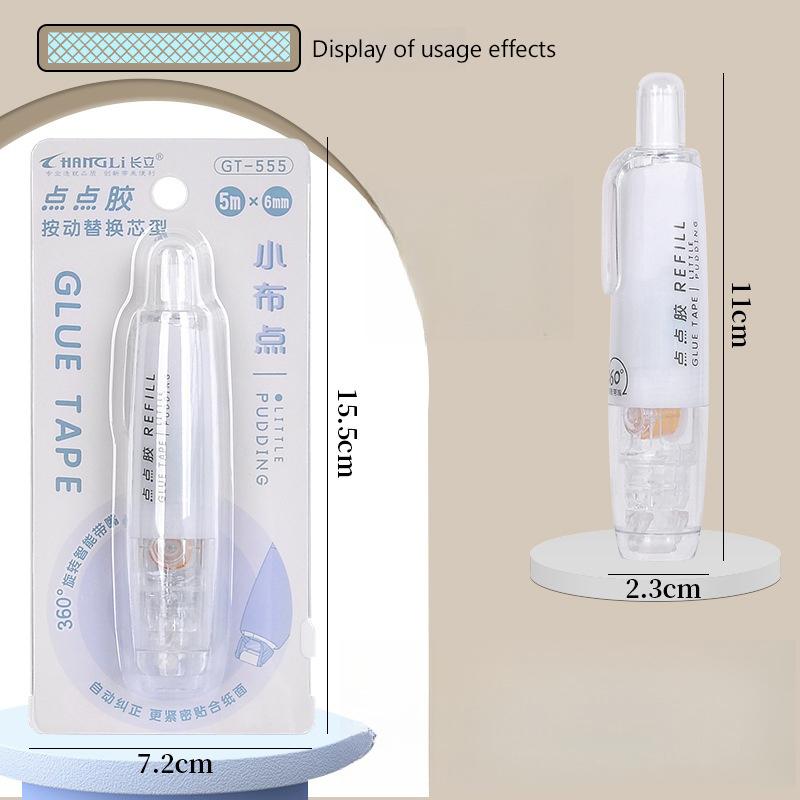 Cartoon Press-On Dot Glue Office Ledger Supplies Stationery Roller Glue Tape Student Study Exam Pen Style