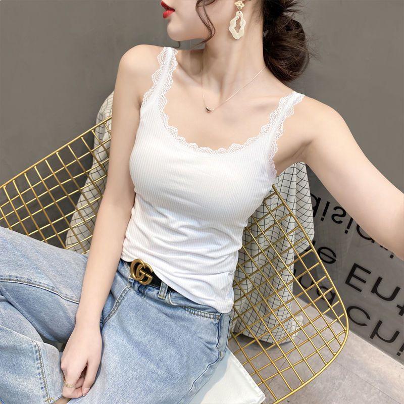 Threaded Lace Trim Women s Slimming Camisole Top for Spring/Summer M (80-100 Jin)