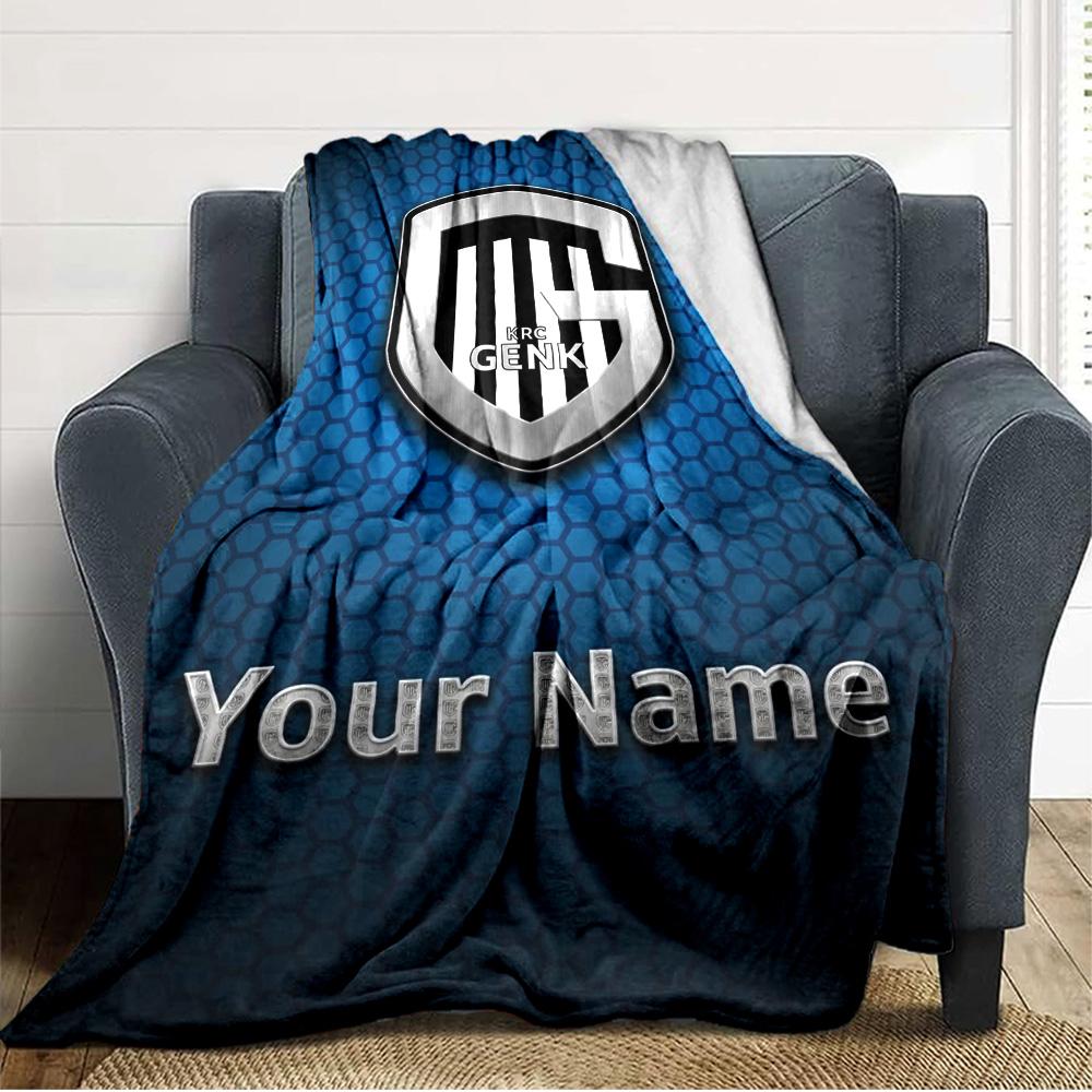 Name Custom KRC Genk Print Flannel Blanket High Quality Warm Comfortable Cover for All Seasons Perfect for Gifts Home Decor