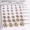 Champagne Rhinestone Nail Art Accessories - Small & Large Ultra Shiny Stacked Balls