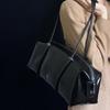 Women Stylish Armpit Bag Large Capacity Pu Boston Pillow Bag Vintage Underarm Bag Solid Color Zipper Closure For Vacation Party