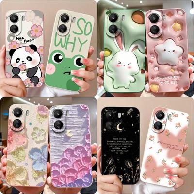 Nieuwe Cartoon Patroon Cover Voor Xiaomi Redmi 12 13 13C K60 Ultra K70 Note 13 Pro Bumper Anti Drop Vloeibare Zachte Siliconen Mooie Telefoonhoes Shell Voor Redmi