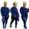 European and American Women's Autumn Winter Street Style Round Neck Thick Knit Sweater