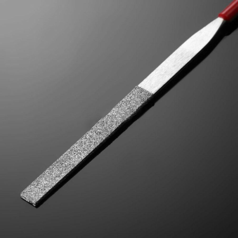Hand Tool Needle File File 0.12*5.51" Red Metal Stone Grinding Diamond