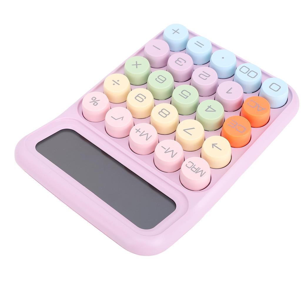 Mechanical Calculator 12 Digit Large LCD Display Big Buttons Electronic for School Business Home Colored