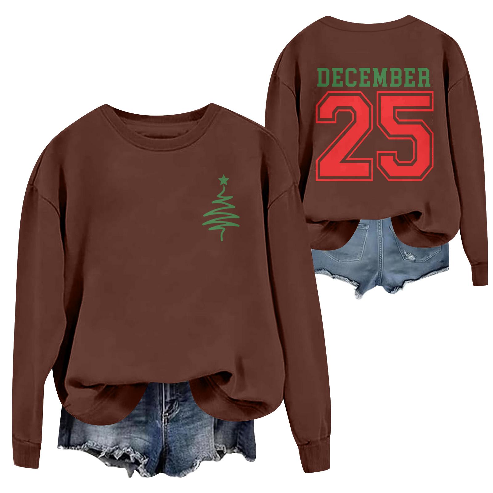 

Christmas T-Shirts And Sweatshirts, Women S Sweatshirts, Long-Sleeved Pullover Sweatshirts, Women S Long-Sleeved Tops XL