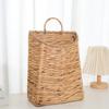 Woven Hanging Wall Basket Water Hyacinth Hanging Wall Basket Wicker Handmade Rattan Wall Planter For Garden Home Flowers Hanging Planters