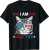 I Am Aunt Tifa Cat Patriotic T-Shirt