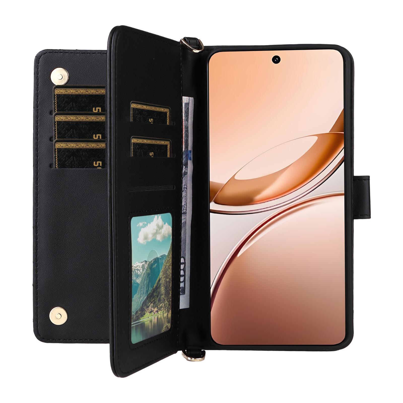 

For vivo V50 Lite 4G/5G Case with Shoulder Strap Wallet Leather Phone Cover Brown