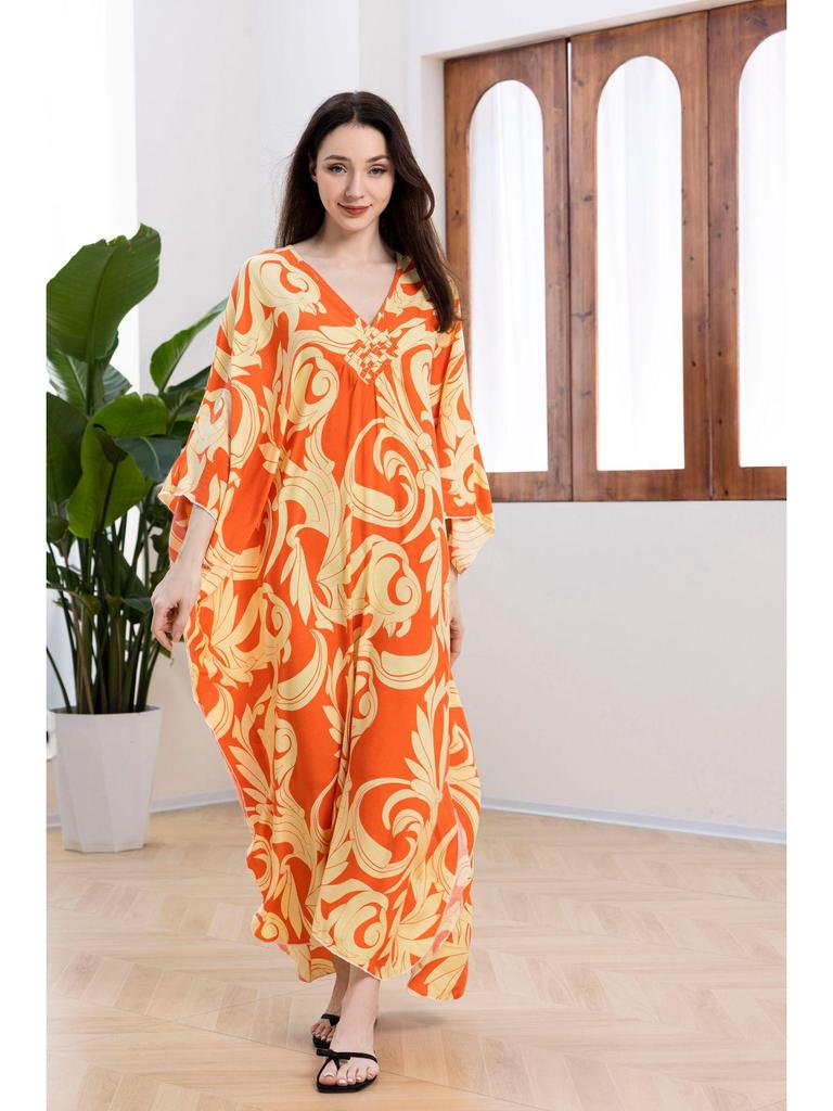 Rayon Handmade Knitted Beach Cover-Up, Plus Size, Long Robe, Bikini Sun Protection, 16 Colors Available