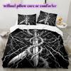 Thorn items Pattern Bedding Quilt Set Quilt Cover Pillowcase Home Decoration Birthday Gift (1 * duvet cover + 2 * pillowcase, without core)
