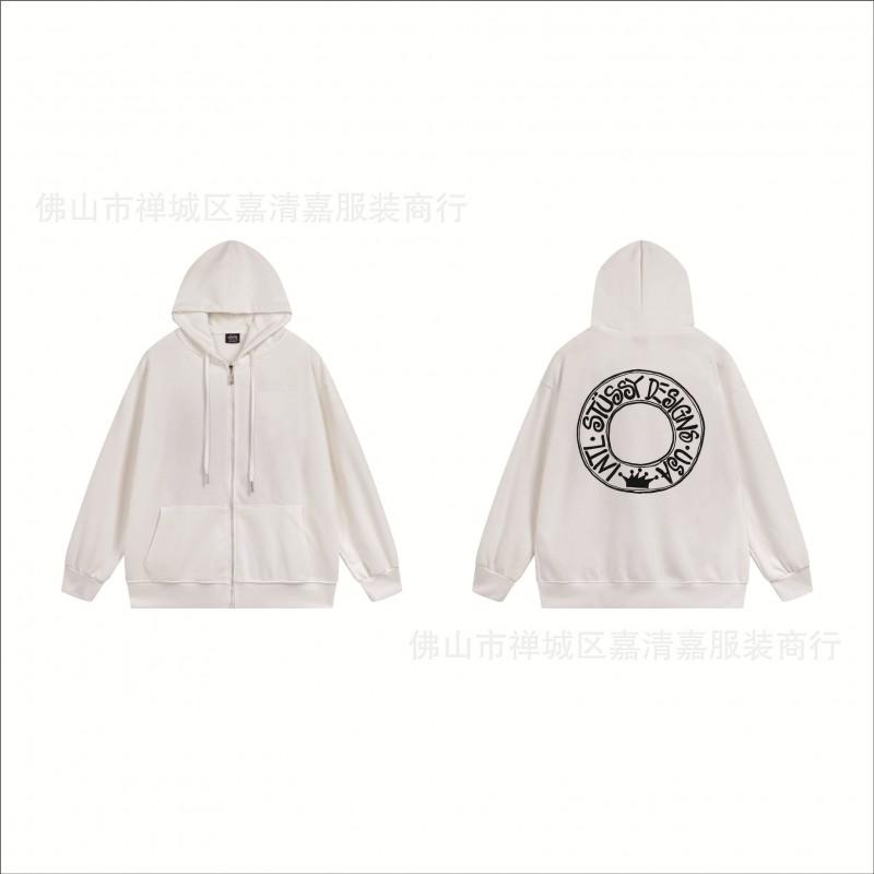 Mens Oversized Zip-Up Hooded Sweatshirt Casual Streetwear Cotton Pullover Fall