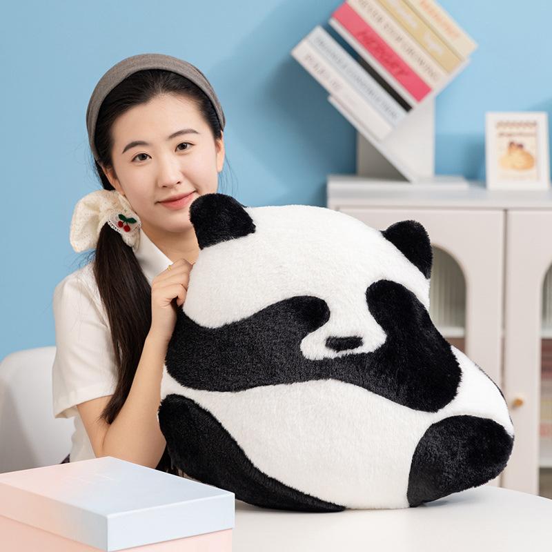 Panda ryggkudde gosedjursdocka svartvit pandadocka hemkudde kudde muppdocka