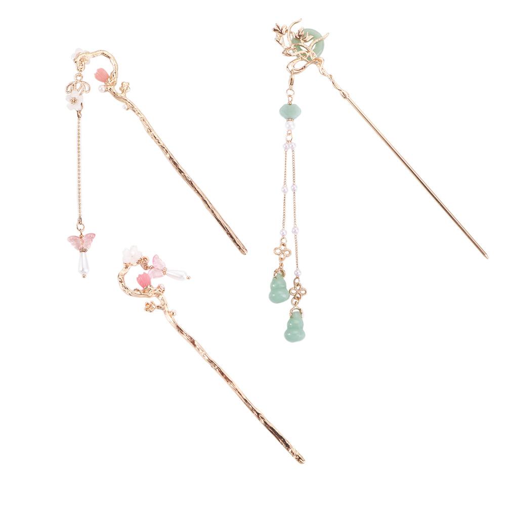 Temperament For Girls Pearl Korean Hanfu Hairpins Chinese Hair Fork Hair Clip Women Hair Sticks
