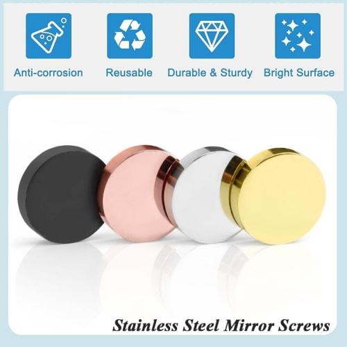 Wopanxye 24-Piece Set of Copper Decorative Screws for Mirrors, Nameplates, Plates, Coffee Tables, Wardrobes, Bathroom Panels, Glass Signs, and Wood or