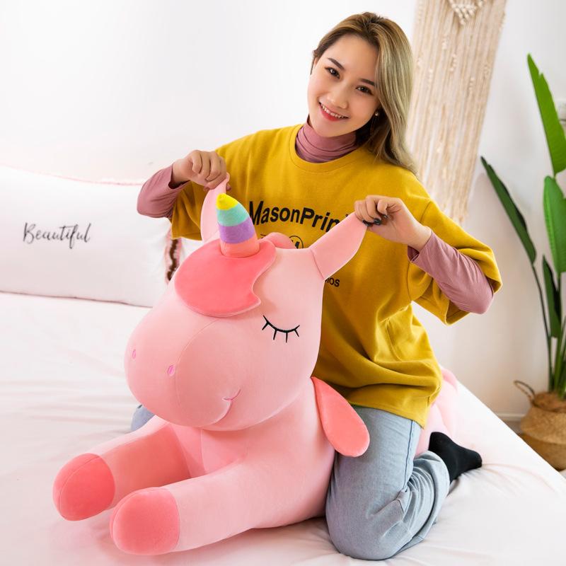 Cartoon Rainbow Unicorn Plush Toy Large Rainbow Angel Unicorn Doll Pillow Toy Gift
