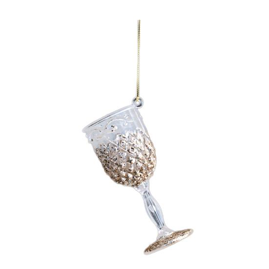 Christmas Tree Ornament Standing Deer Cup Butterflies Wing Design Sparkling Hanging Decoration Festive Holiday Season Home Decor