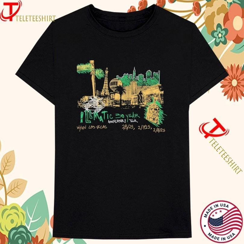 Nas Illmatic 30 Year Anniversary Tour 2025 Wynn Las Vegas Skyline T-shirts MI730 XXXL