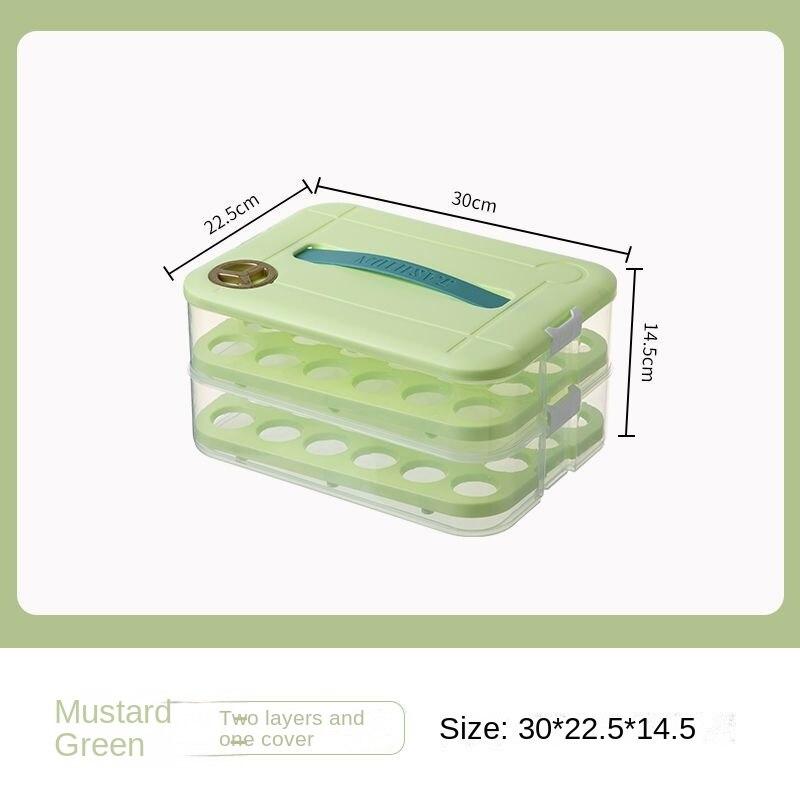 

Кухонное хранилище, штабелируемый держатель для яиц, ящик для хранения, автоматический катящийся холодильник, органайзер для яиц, большой вместительный контейнер для яиц 2 layers