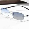 Men Women Photochromic Myopia Glasses Unisex Stylish Diamond Cut Near Sight Eyeglasses Luxury Anti-blue Light Eyewear 0-1.0-4.0