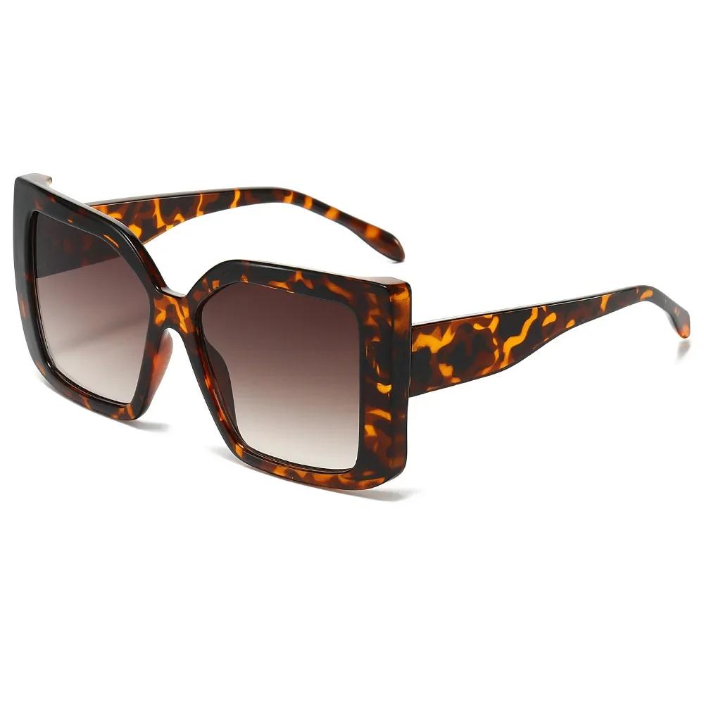 

Модные ретро квадратные цветные солнцезащитные очки с большой оправой UV400 солнцезащитные очки стильные женские очки для рыбалки и вождения очки леопардовый