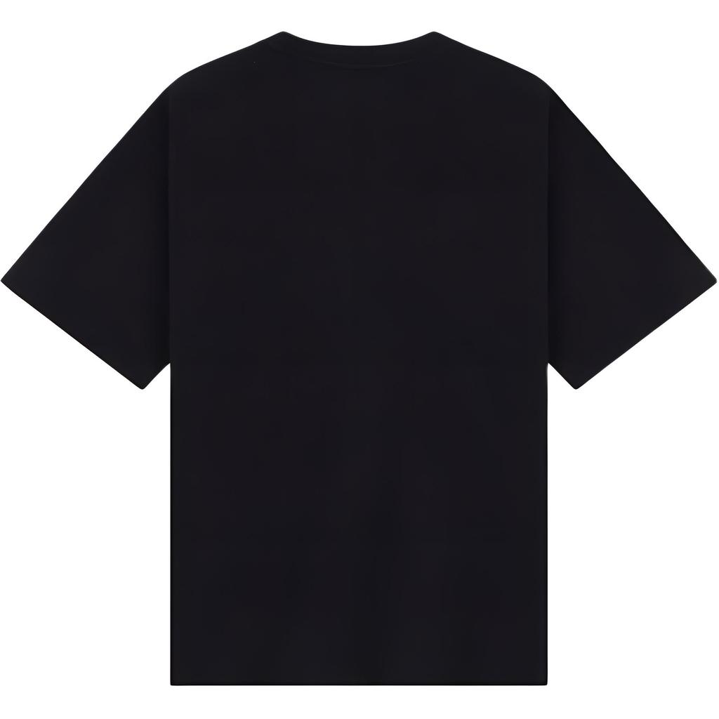 WE11DONE Cartoon Pattern Printed Round Neck Short Sleeve T-Shirt Unisex Tops Black WD-TT3-24-752-U-BK