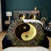 Yin Yang Duvet Cover Set for Girl Boy Children Chinese Ancient Culture Art Polyester Comforter Cover Decorative Gossip Pattern