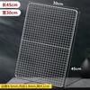 304 Edelstahl Rechteck Quadrat BBQ Netz Gitter Grill Antihaft Backmatte Outdoor Grillteil Roste Heißluftfritteuse Gitter Kochen