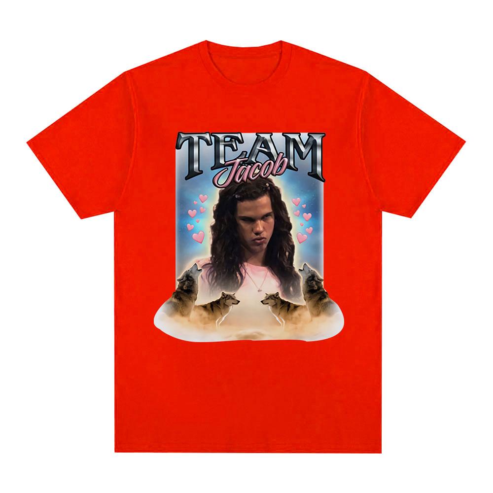 Team Jacob Team Edward Graphic T-shirt Funny Meme Short Sleeve T-shirts Men Women Fashion Cotton Oversized T Shirts Streetwear