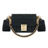 4G Logo Gestickte Metallverschluss Kette Baumwolle Schulter Crossbody Tasche Damen Taschen Schwarz BB50L3B18Z-001