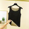 Autumn Winter DE Velvet Thermal Vest O-neck Sleeveless Tank Top Solid Color Seamless Warm Underwear Bottoming Tops