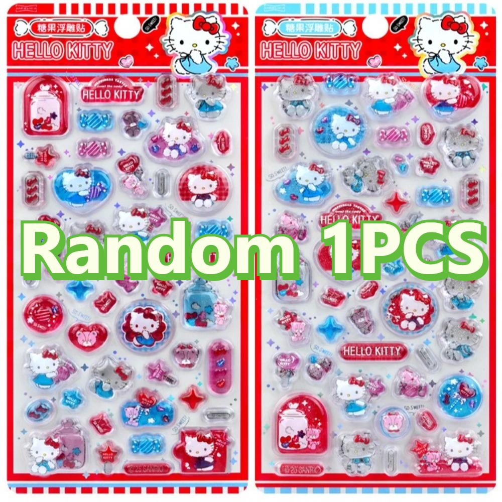 

Kitty 3D Crystal Candy Relief Stickers - Adorable Cute And Charming Decals Water Resistant designed for Girls Phone Aesthetic Decor Children Art
