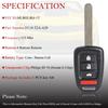 MechanMagic Key Fob Remote Replacement Fits for Honda Civic 2014 2015/Accord 2013-2015 MLBHLIK6-1T Keyless Entry Remote Control Uncut 4 Buttons 315