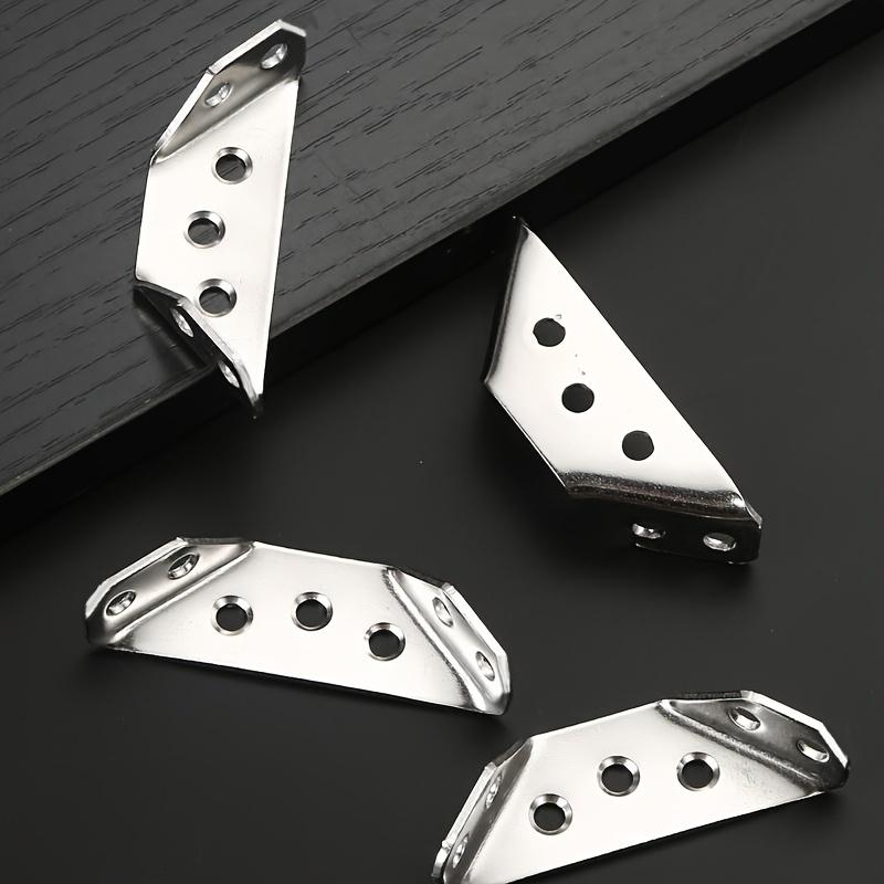 10Pcs  Trapezoidal Bracket, Corner Code, Stainless Steel-Shelf , Accessories
