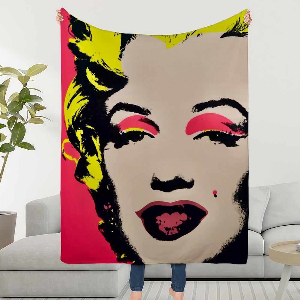 W-WarholS-ES A-AndyS-ES Art Blanket Throw Super Cosy Plush Living Room Sofa Couch Childish Birthday Gifts