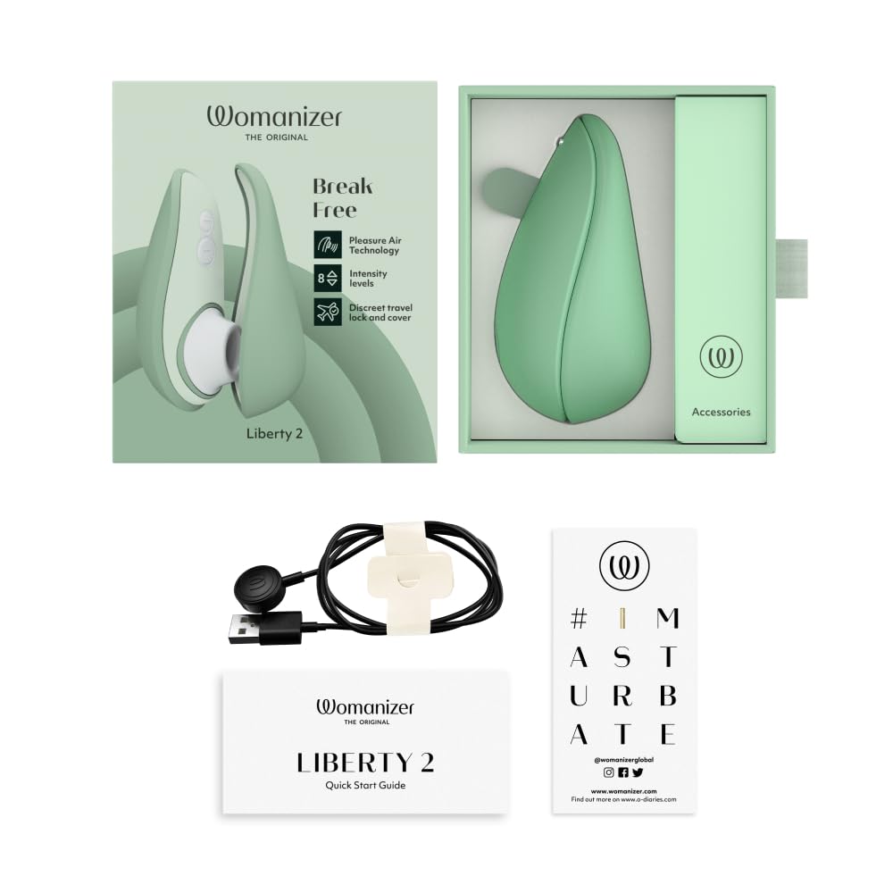 Womanizer Liberty 2 Pleasure Air Clitoral Suction Clitoral Clitoral Suction Rechargeable Sage Toy, Vibrator, Stimulator, Toy, Waterproof, -