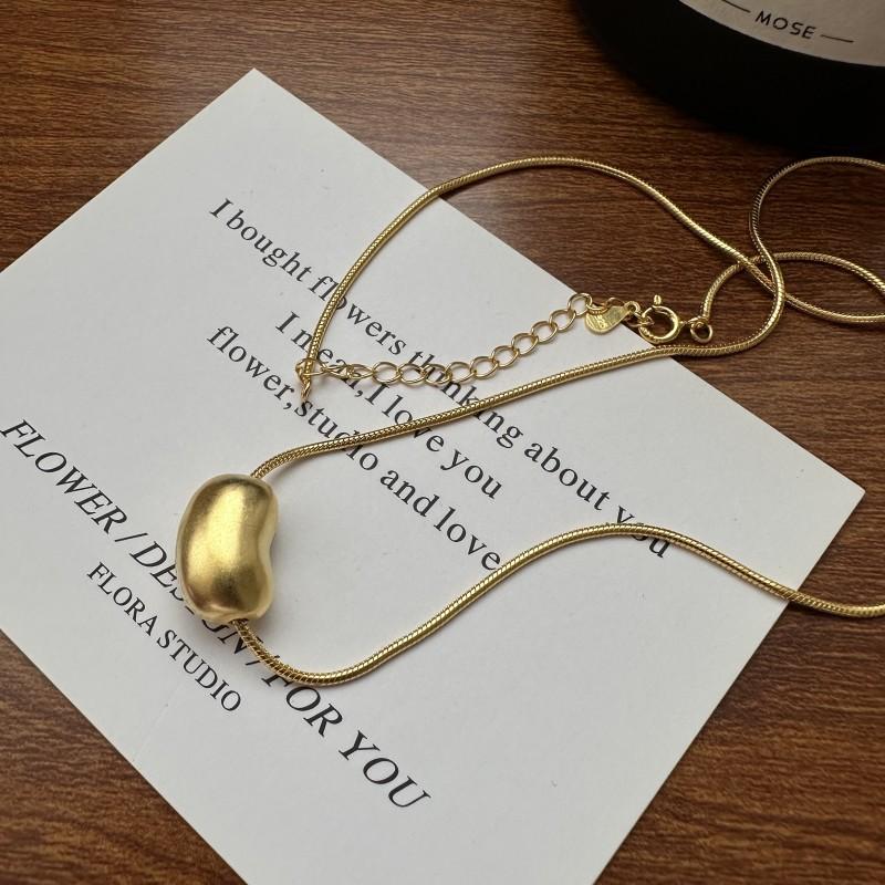 S925 Sterling Silver Niche Design Japanese Blogger Fashion Matte Necklace Korean Style Simple Collarbone Chain 925 silver