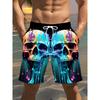 Summer Men's Lightweight Breathable 3D Printed Beach Shorts Summer Casual Swimwear for Outdoor Activities
