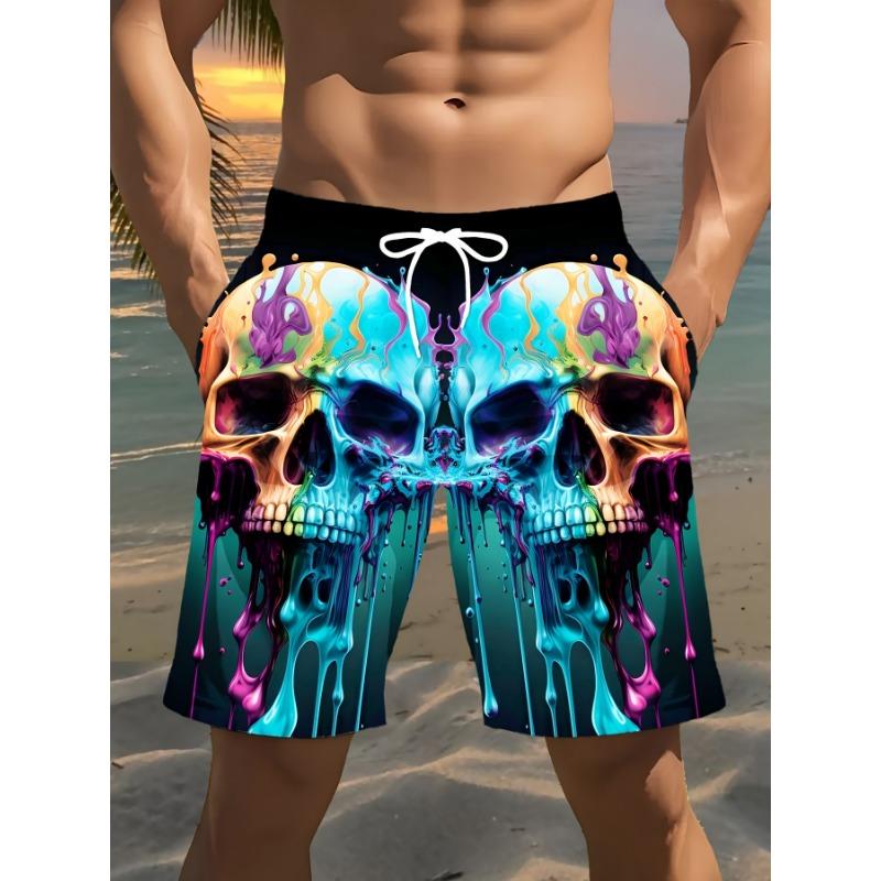 Summer Men's Lightweight Breathable 3D Printed Beach Shorts Summer Casual Swimwear for Outdoor Activities