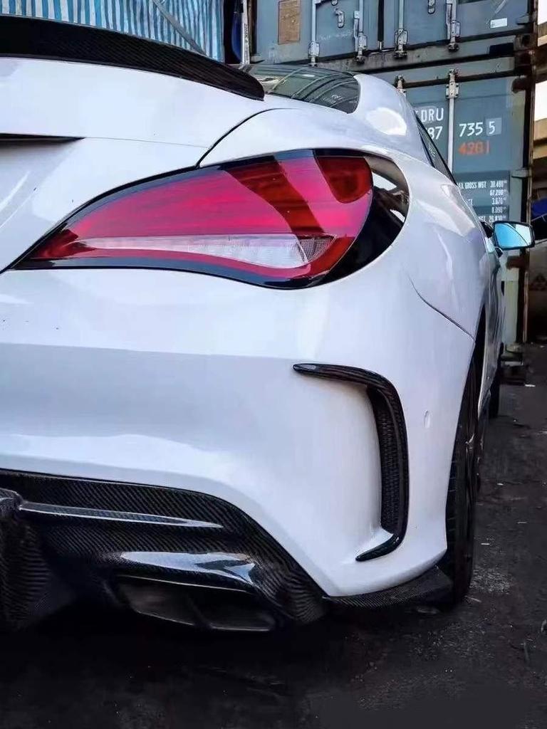 Mercedes CLA W117 Carbon Fiber Rear Bumper Diffuser Body Kit 2014-2019