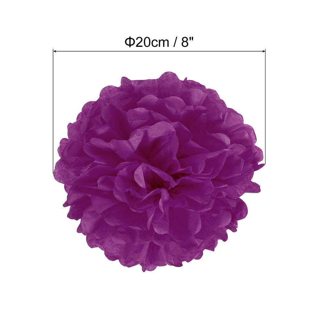 8" Tissue Pom Poms Flowers 10 Pack Paper Flower Ball for Wedding Bridal Shower Birthday Bachelorette Party Backdrop Decoration