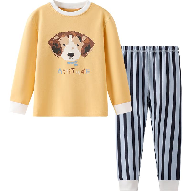 YEEHOO Kids  Playful Print Thermal Loungewear Set 110