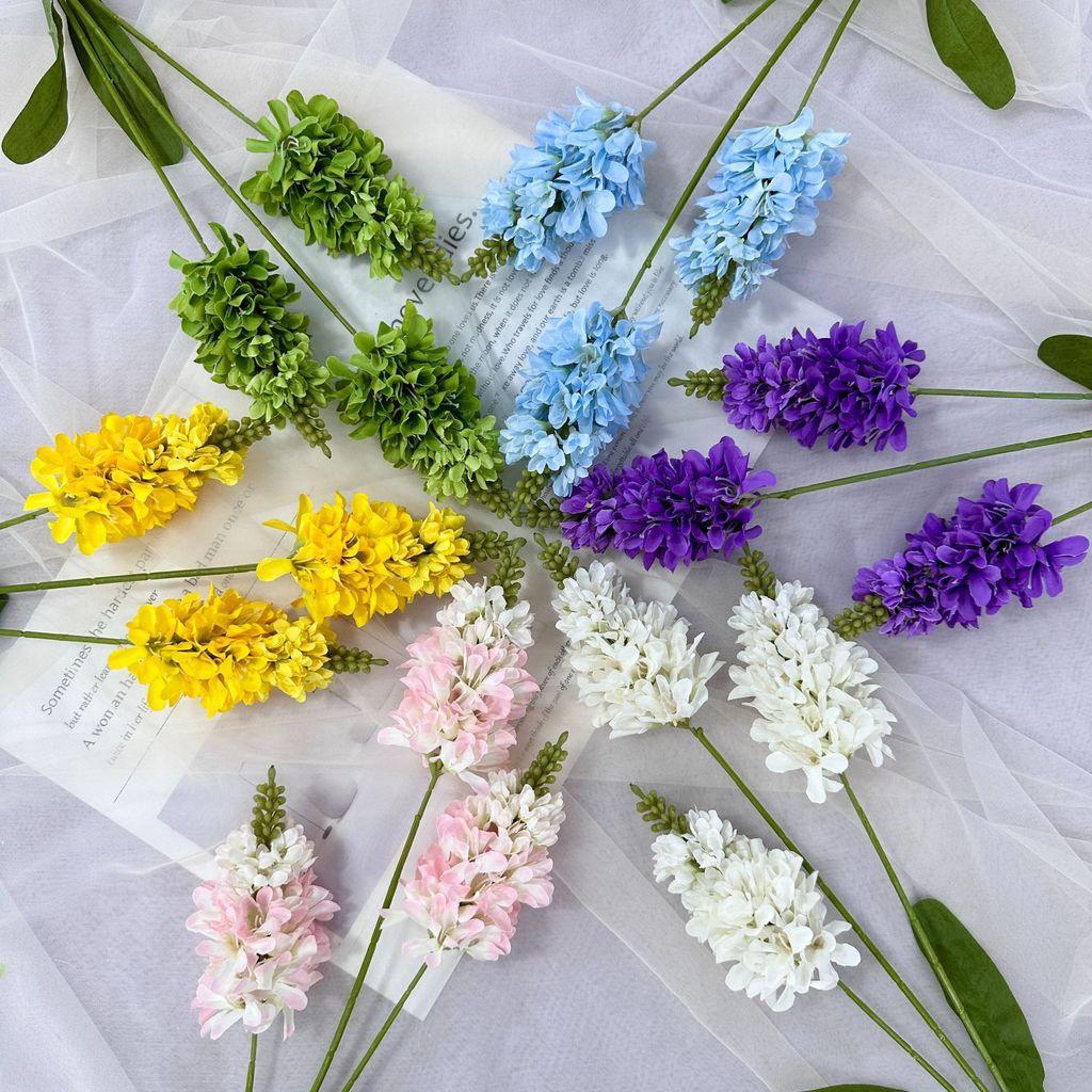 Artificial Lavender Flowers For Wedding Decor And Photo Props With Silk Material