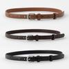BT8038 Classic Round Leather Belt 18mm 3 Colors