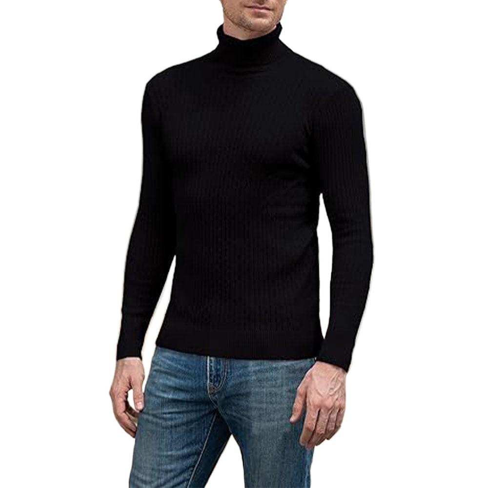 Men's Turtleneck Sweaters Men Pullovers Casual Slim Fit Sweater Male Bottoming Shirt Autumn Winter Warm High Elastic Tops