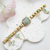 Italian Charm Bracelet Watch Stainless Steel Square Module Bracelet Watch Diamond Pendant 9mm Italian Charm Watch for Women