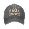 MEGA MAKE EUROPE GREAT AGAIN Verstellbare Baseballkappe - Schwarz, Vintage-Stil, Lässige Kopfbedeckung