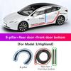 Car Door Seal Strip for Tesla Model Y Juniper Model 3 Highland 2025 Front and Rear Door Waterproof Rubber Noise Reduction Part